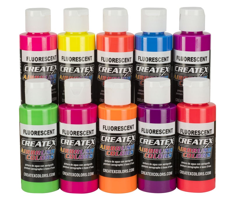 Createx Colors 5817-00 10 Color Fluorescent Set